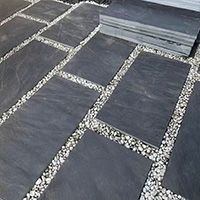 black slate paving stone